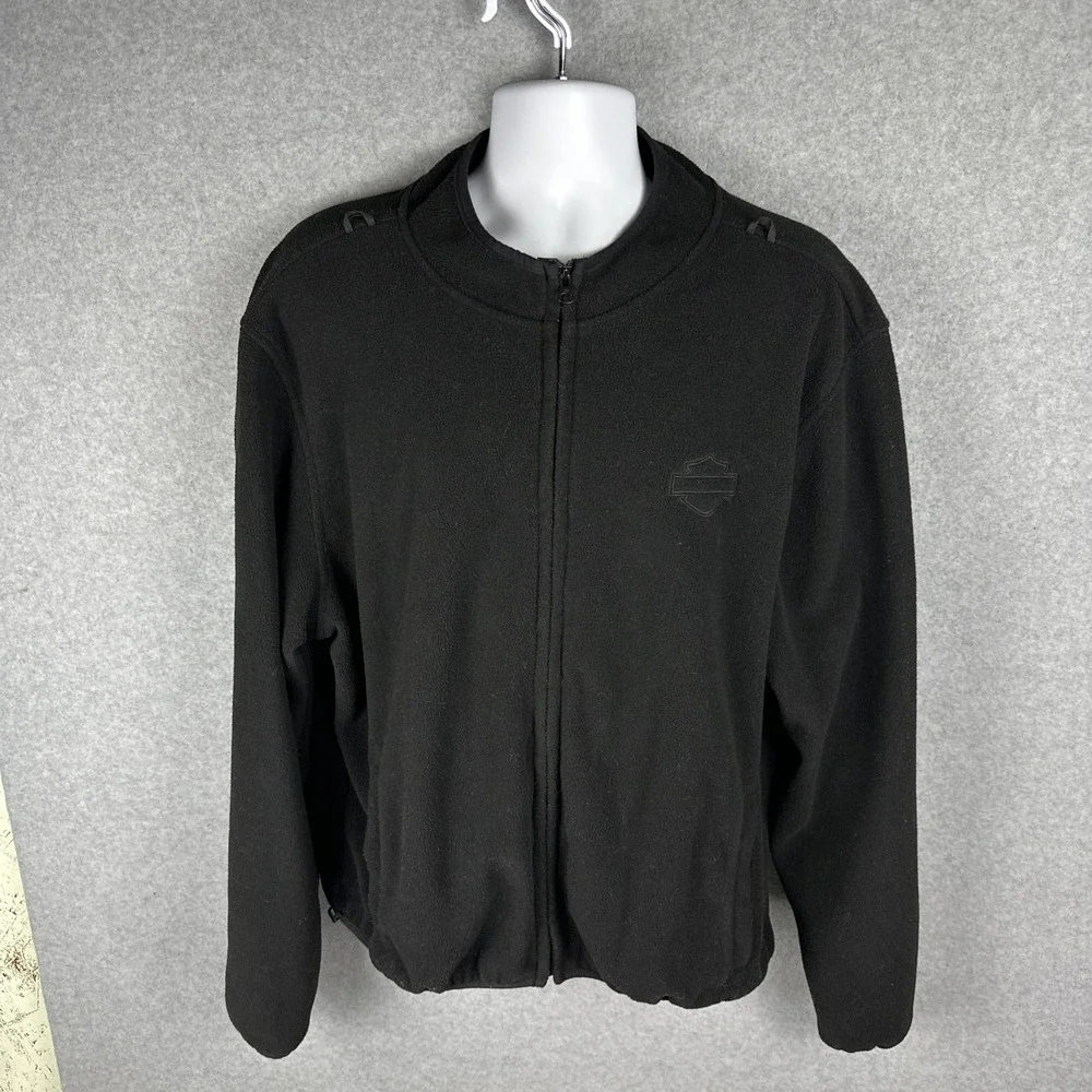 Harley Davidson Jacket Removeable Liner 2XL‎ Black Fleece Slash 97180-10VM